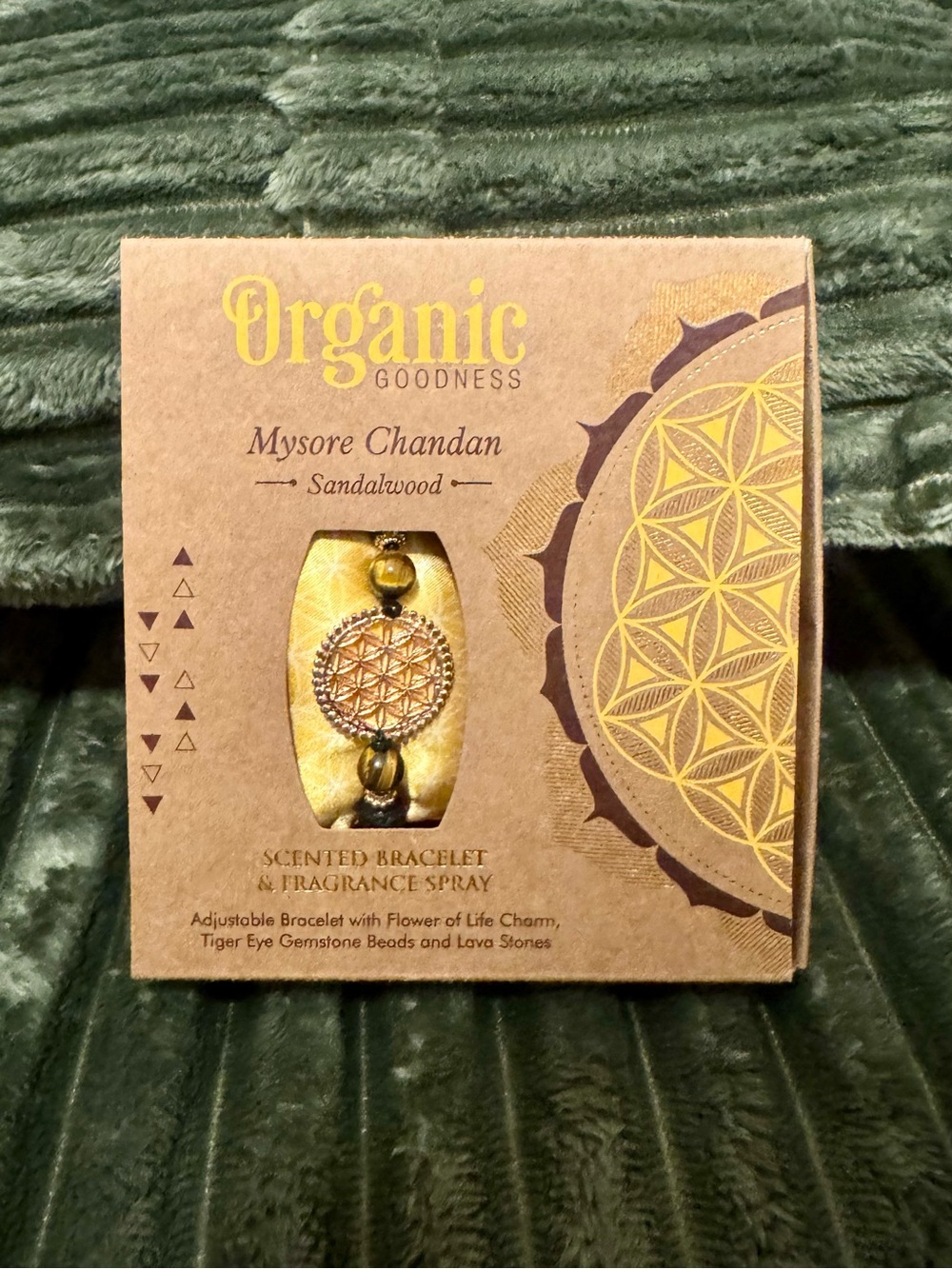 Mysore Chandan Sandalwood Scented Bracelet - Copper/Rose Gold colored charm